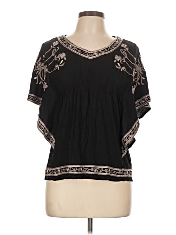 INC International Concepts Short Sleeve Blouse (view 1)