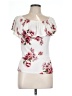 E&M Collection White Short Sleeve Blouse Size L - photo 1