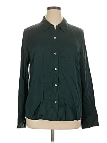 Vince. Long Sleeve Silk Top (view 1)