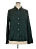 Vince. Solid Green Long Sleeve Silk Top Size XL - photo 1