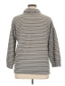 Talbots Stripes Gray Turtleneck Sweater Size XL - photo 2