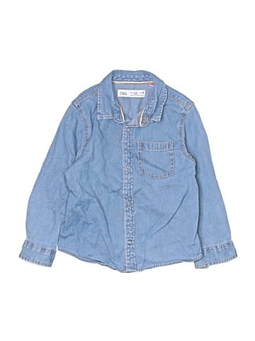 Zara Baby Long Sleeve Button-Down Shirt (view 1)