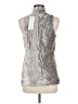 Etcetera Metallic Silver Sleeveless Blouse Size M - photo 2