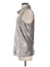 Etcetera Metallic Silver Sleeveless Blouse Size M - photo 5