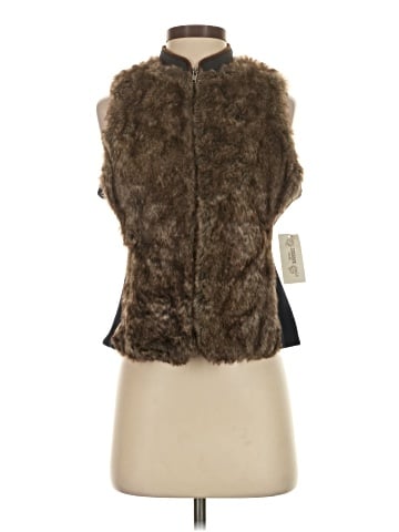 Vintage America Blues Faux Fur Vest (view 1)