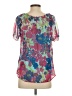 Old Navy 100% Polyester Purple Short Sleeve Blouse Size S - photo 2