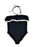 Unbranded Chevron-herringbone Blue One Piece Swimsuit Size 14 - photo 1