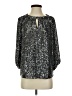 Vince Camuto Metallic Silver 3/4 Sleeve Blouse Size S - photo 1