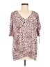 CAbi 100% Polyester Animal Print Pink 3/4 Sleeve Blouse Size S - photo 1