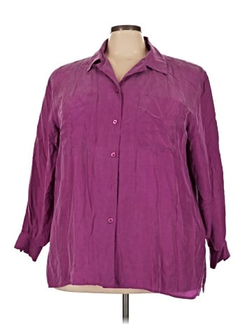 Elisabeth by Liz Claiborne 3/4 Sleeve Button-Down Shirt (view 1)