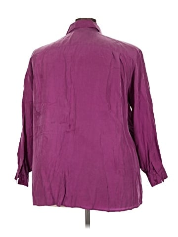 Elisabeth by Liz Claiborne 3/4 Sleeve Button-Down Shirt (view 2)