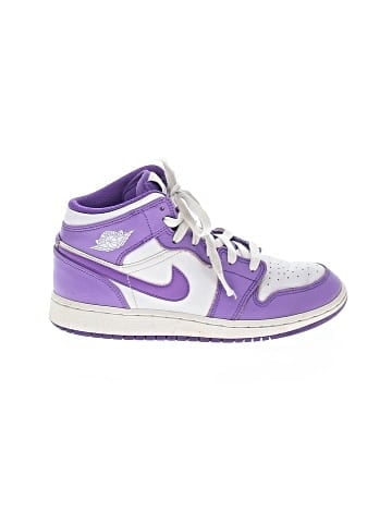 Air Jordan 1 Mid GS “White Purple” Sneakers (view 1)