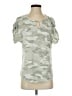 Wit & Wisdom Camo Green Short Sleeve Top Size S - photo 1