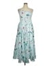 Unbranded 100% Polyester Stars Teal Cocktail Dress Size 1X - photo 1