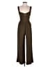 Derek Heart Solid Brown Jumpsuit Size L - photo 1