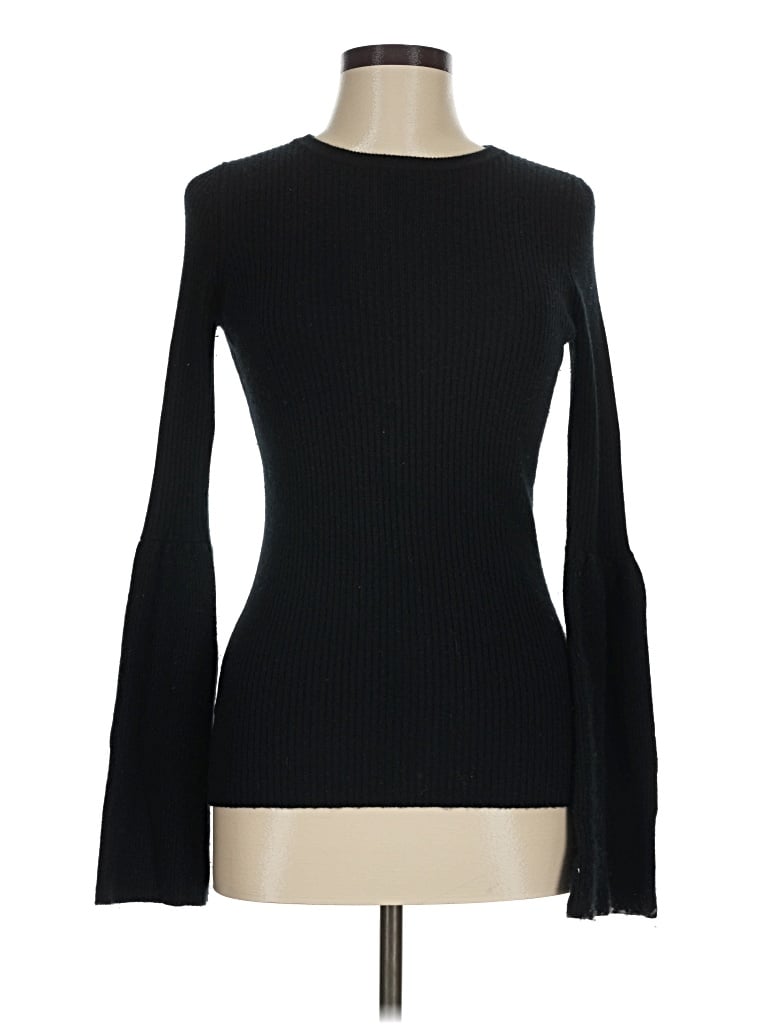 Pre-owned Magaschoni Cashmere Pullover Sweater In Black