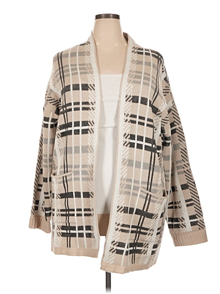 Pre-owned By Design Cardigan Sweater In Tan