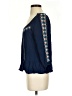 Double Zero 100% Rayon Blue 3/4 Sleeve Blouse Size S - photo 5