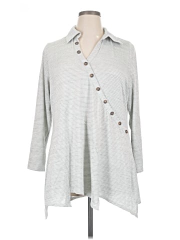 Soft Surroundings 3/4 Sleeve Button-Down Shirt (view 1)