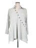 Soft Surroundings Gray 3/4 Sleeve Button-Down Shirt Size 1X - photo 1