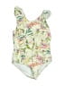 Jessica Simpson Floral Ivory One Piece Swimsuit Size 4T - photo 1