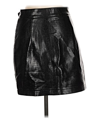 Topshop Faux Leather Skirt (view 2)