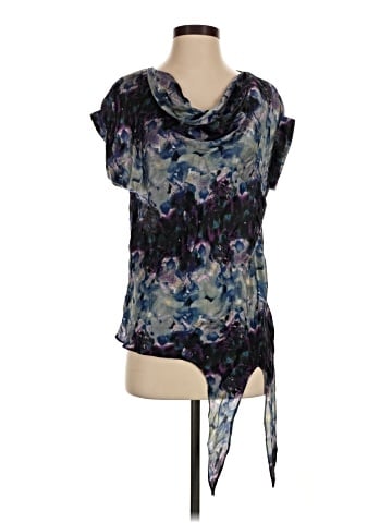 Charlotte Ronson Short Sleeve Silk Top (view 1)