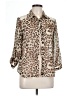 Iz Byer 100% Polyester Animal Print Tan 3/4 Sleeve Blouse Size L - photo 1