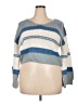 Unbranded 100% Acrylic Color Block Blue Pullover Sweater Size XXL (estimated) - photo 1