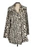 Christian Siriano New York 100% Polyester Animal Print Ivory Coat Size M - photo 1