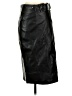 Theory 100% Polyester Black Faux Leather Skirt Size 2 - photo 1