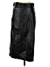 Theory 100% Polyester Black Faux Leather Skirt Size 2 - photo 2