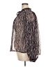 Madison 100% Polyester Animal Print Brown Long Sleeve Blouse Size 3X (estimated) - photo 5