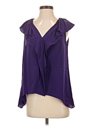 BCBGMAXAZRIA Sleeveless Silk Top (view 1)