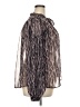 Madison 100% Polyester Animal Print Brown Long Sleeve Blouse Size 3X (estimated) - photo 4