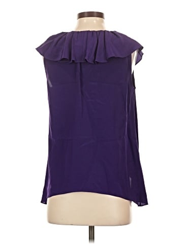 BCBGMAXAZRIA Sleeveless Silk Top (view 2)