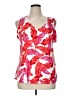 Chico's 100% Cotton Red Sleeveless Blouse Size XL (3) - photo 1