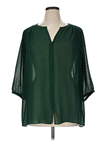 Rose + Olive 3/4 Sleeve Blouse (view 1)