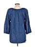 Chaps Blue 3/4 Sleeve Blouse Size L - photo 2