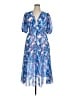 Assorted Brands 100% Polyester Print Blue Casual Dress Size XL - photo 1