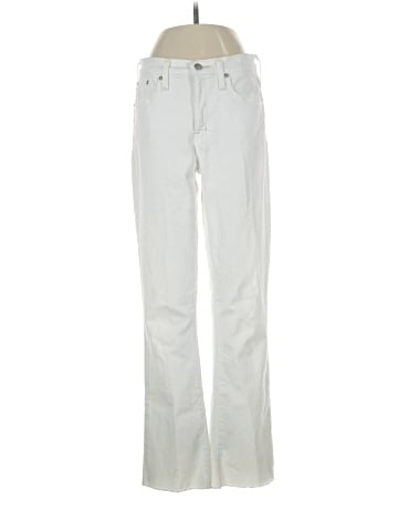 Madewell Tall Cali Demi-Boot Jeans in Pure White: Raw-Hem Edition (view 1)