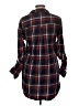 Forever 21 100% Cotton Plaid Black 3/4 Sleeve Button-Down Shirt Size L - photo 2