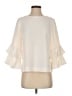 J.Crew 100% Polyester Ivory 3/4 Sleeve Blouse Size 4 (petite) - photo 1