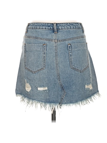 Signature 8 Denim Skirt (view 2)