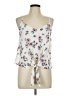 Lush 100% Polyester Ivory Sleeveless Blouse Size L - photo 1