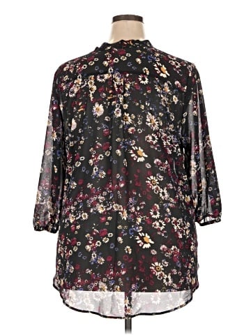 Eyeshadow 3/4 Sleeve Blouse (view 2)