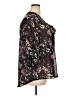 Eyeshadow 100% Polyester Floral Black 3/4 Sleeve Blouse Size 2X - photo 4
