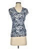 Liz Claiborne 100% Polyester Blue Short Sleeve Top Size P (petite) - photo 1