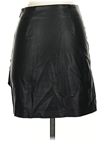 Zara Basic Faux Leather Skirt (view 2)