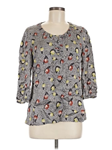 Boden 3/4 Sleeve Silk Top (view 1)